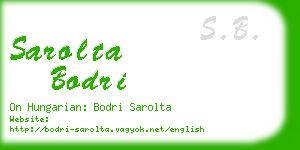 sarolta bodri business card